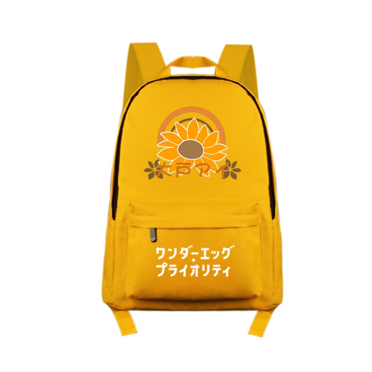 WONDER EGG PRIORITY  Anime Print Zipper Canvas Multifunctional Storage Bag Backpack 41X29X16cm