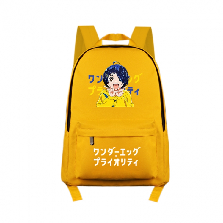 WONDER EGG PRIORITY  Anime Print Zipper Canvas Multifunctional Storage Bag Backpack 41X29X16cm