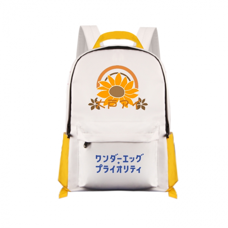 WONDER EGG PRIORITY  Anime Print Zipper Canvas Multifunctional Storage Bag Backpack 41X29X16cm