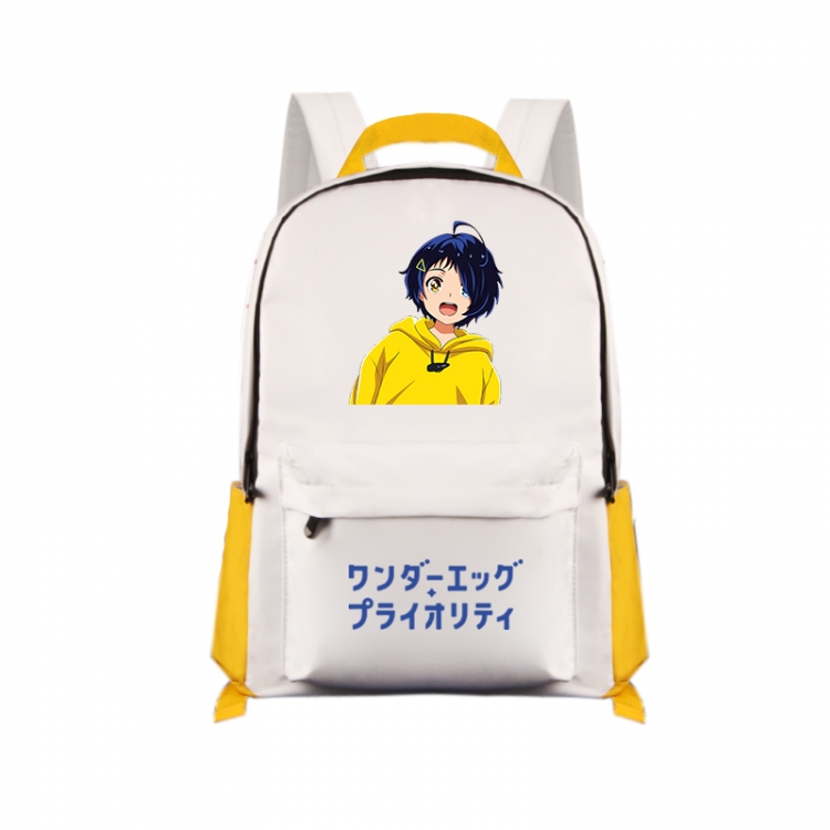 WONDER EGG PRIORITY  Anime Print Zipper Canvas Multifunctional Storage Bag Backpack 41X29X16cm