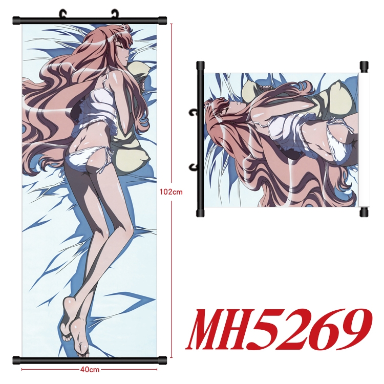 East Anime black Plastic rod Cloth painting Wall Scroll 40X102CM MH5269