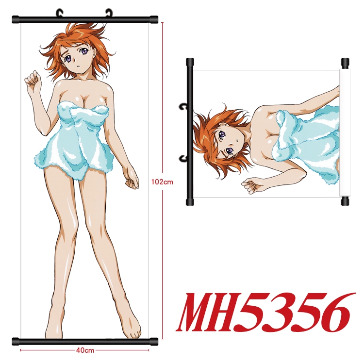 East Anime black Plastic rod Cloth painting Wall Scroll 40X102CM  MH5356