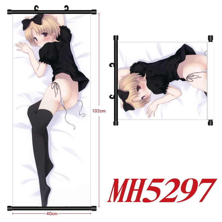 Wings of Eternity  Anime black Plastic rod Cloth painting Wall Scroll 40X102CM MH5297