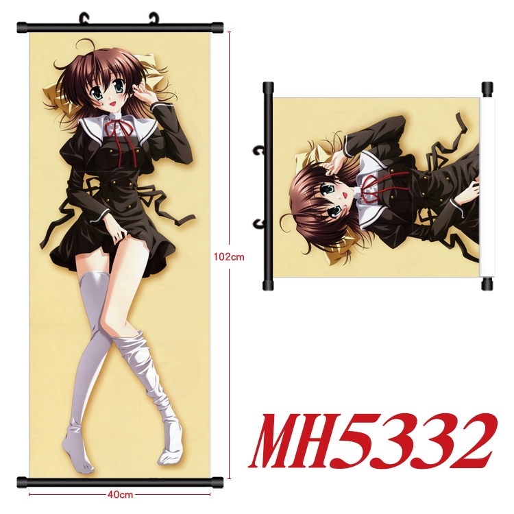 Wings of Eternity  Anime black Plastic rod Cloth painting Wall Scroll 40X102CM MH5332