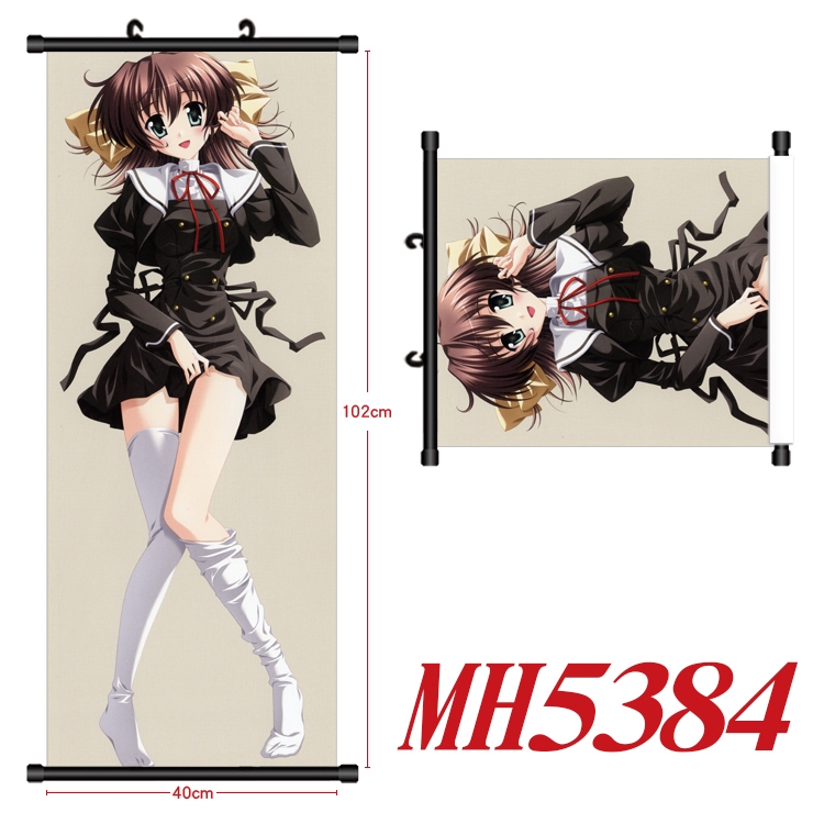 Wings of Eternity  Anime black Plastic rod Cloth painting Wall Scroll 40X102CM MH5384