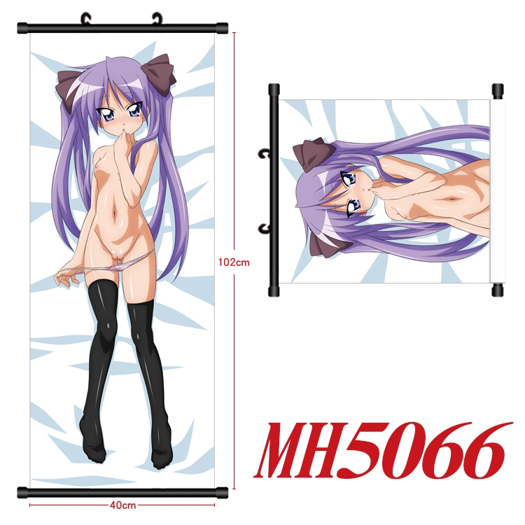 together here and there Anime black Plastic rod Cloth painting Wall Scroll 40X102CM   MH5066