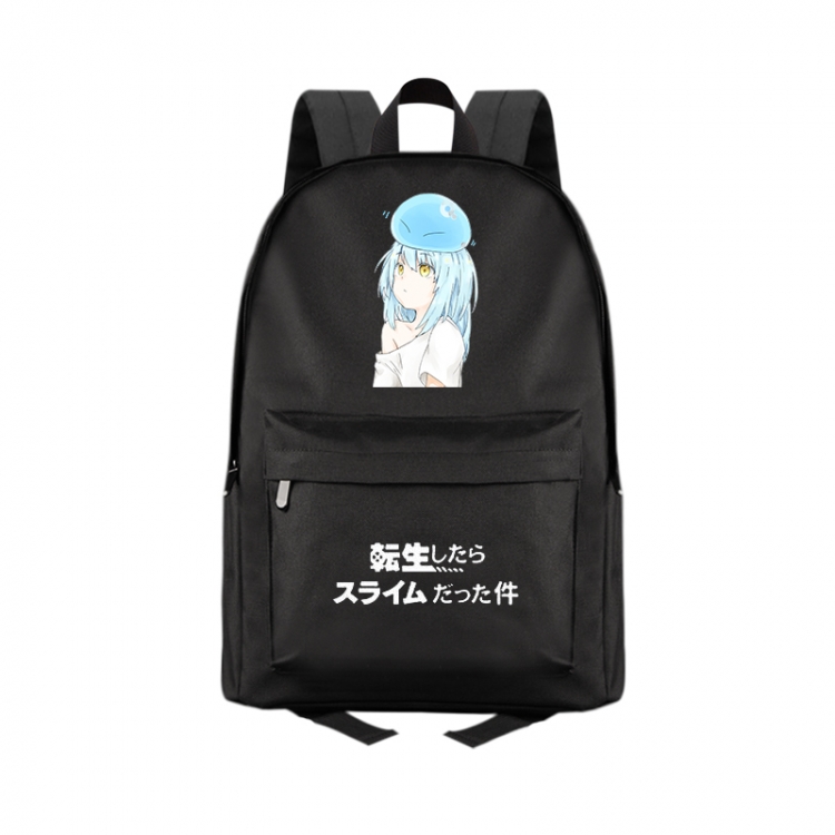 That Time I Got Slim Anime Print Zipper Canvas Multifunctional Storage Bag Backpack 41X29X16cm