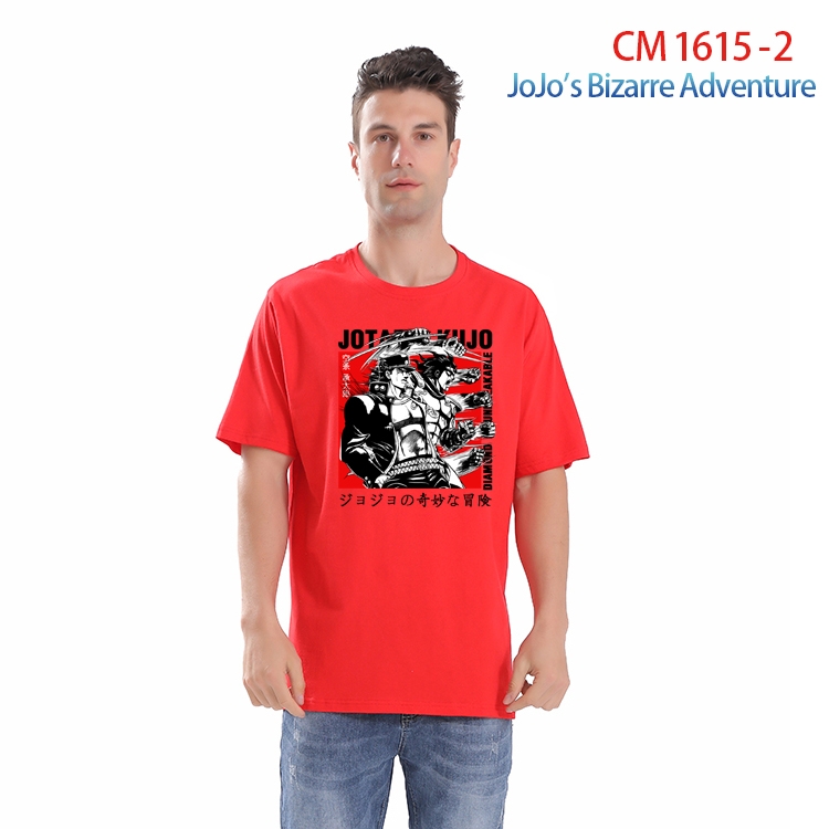 JoJos Bizarre Adventure Printed short-sleeved cotton T-shirt from S to 4XL CM-1615-2