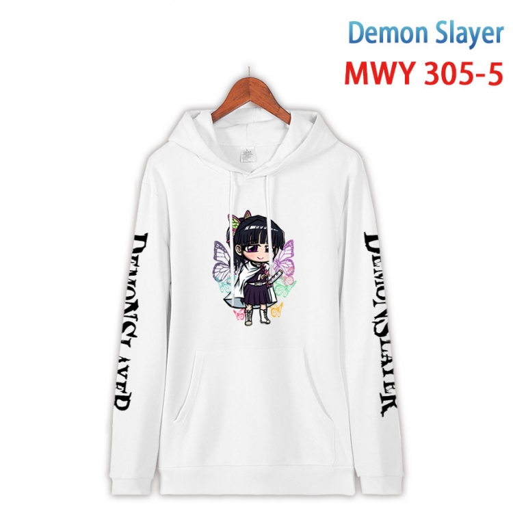 Demon Slayer Kimets Cartoon Sleeve Hooded Patch Pocket Cotton Sweatshirt from S to 4XL  MWY 305 5