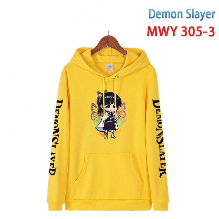 Demon Slayer Kimets Cartoon Sleeve Hooded Patch Pocket Cotton Sweatshirt from S to 4XL  MWY 305 3