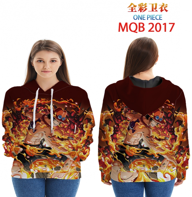 One Piece Full color hooded sweatshirt without zipper pocket from XXS to 4XL MQB 2017