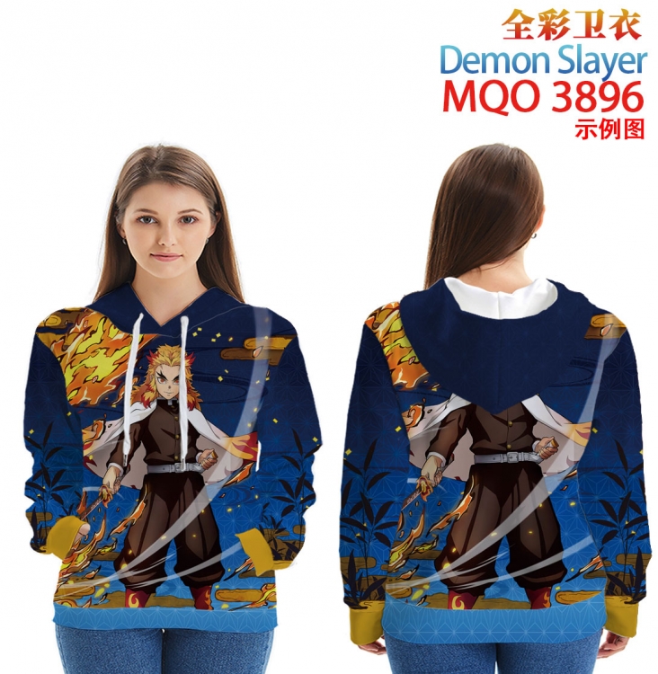 Demon Slayer Kimets Long Sleeve Zip Hood Patch Pocket Sweatshirt   from  2XS to 4XL MQO 3896