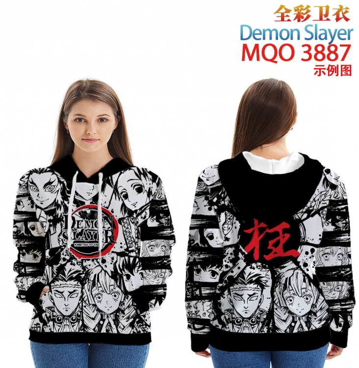 Demon Slayer Kimets Long Sleeve Zip Hood Patch Pocket Sweatshirt   from  2XS to 4XL MQO 3887