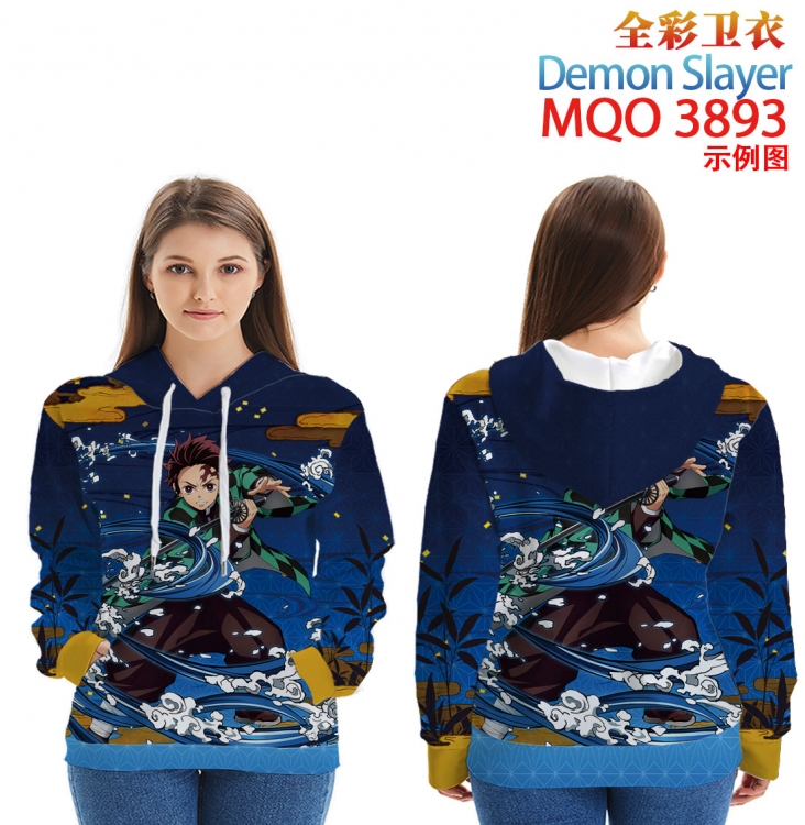 Demon Slayer Kimets Long Sleeve Zip Hood Patch Pocket Sweatshirt   from  2XS to 4XL MQO 3893