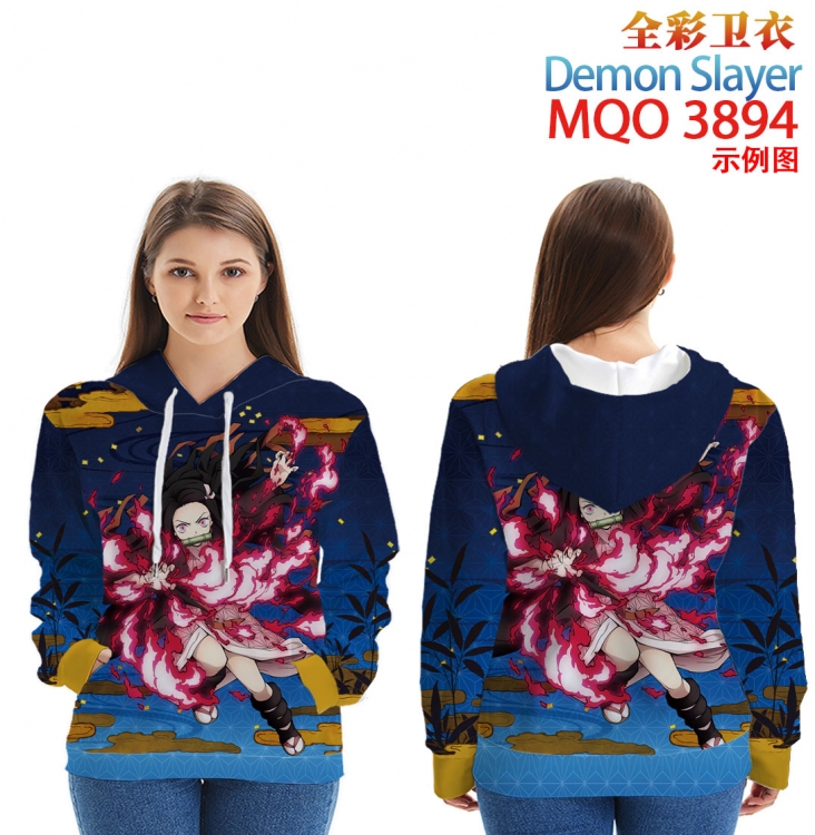 Demon Slayer Kimets Long Sleeve Zip Hood Patch Pocket Sweatshirt   from  2XS to 4XL MQO 3894