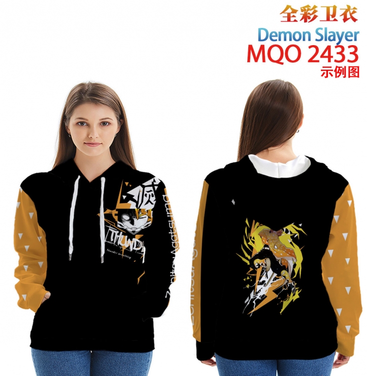 Demon Slayer Kimets Long Sleeve Zip Hood Patch Pocket Sweatshirt   from  2XS to 4XL MQO-2433