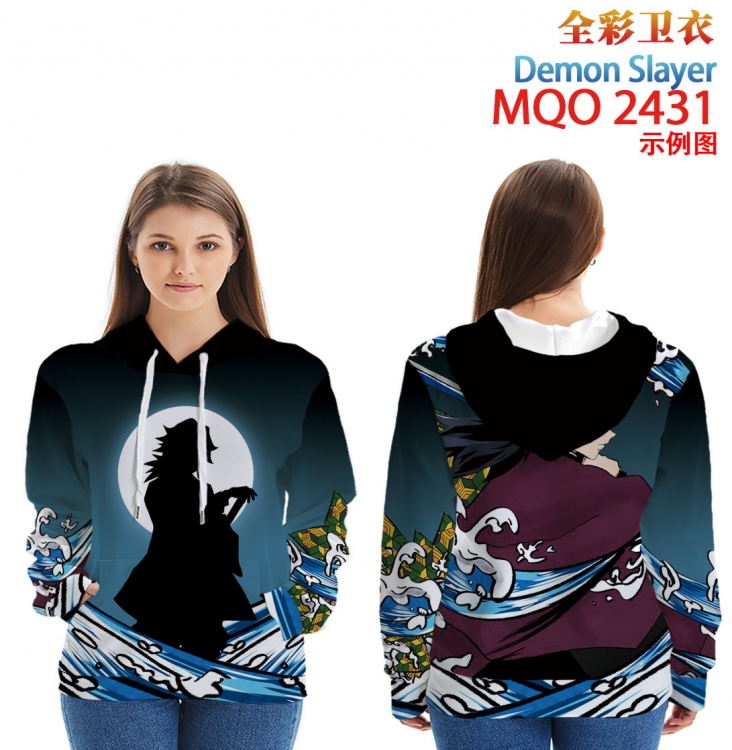 Demon Slayer Kimets Zip Hood Patch Pocket Sweatshirt   from  2XS to 4XL  MQO-2431