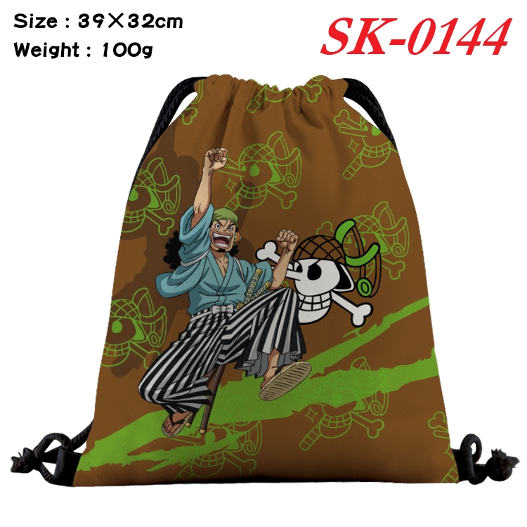 One Piece cartoon Waterproof Nylon Full Color Drawstring Pocket 39x32cm SK-0144