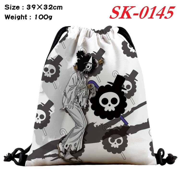 One Piece cartoon Waterproof Nylon Full Color Drawstring Pocket 39x32cm  SK-0145