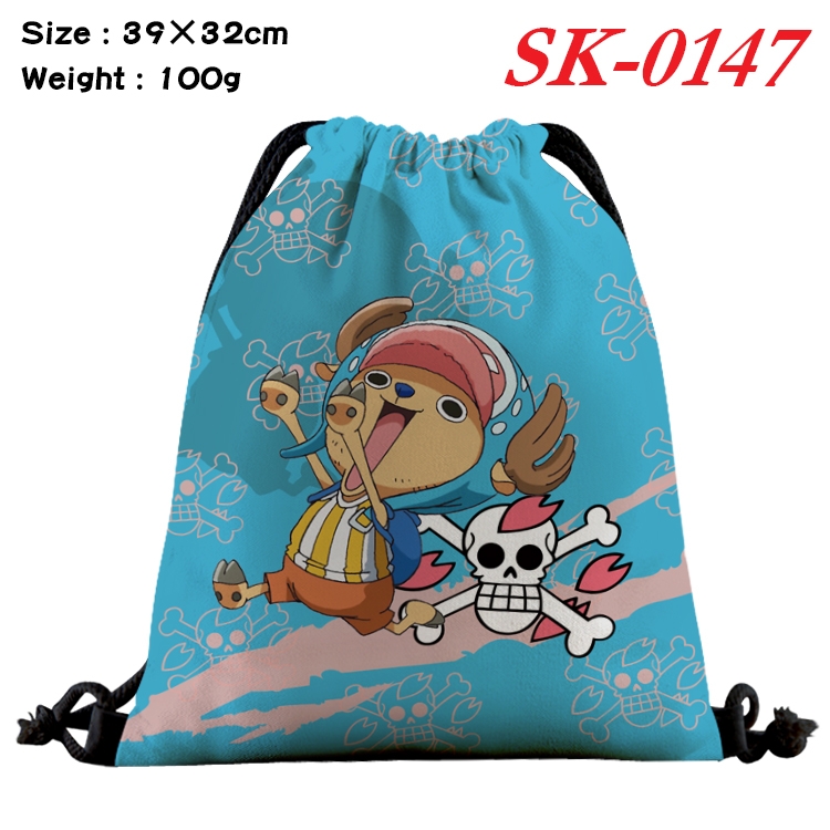 One Piece cartoon Waterproof Nylon Full Color Drawstring Pocket 39x32cm SK-0147