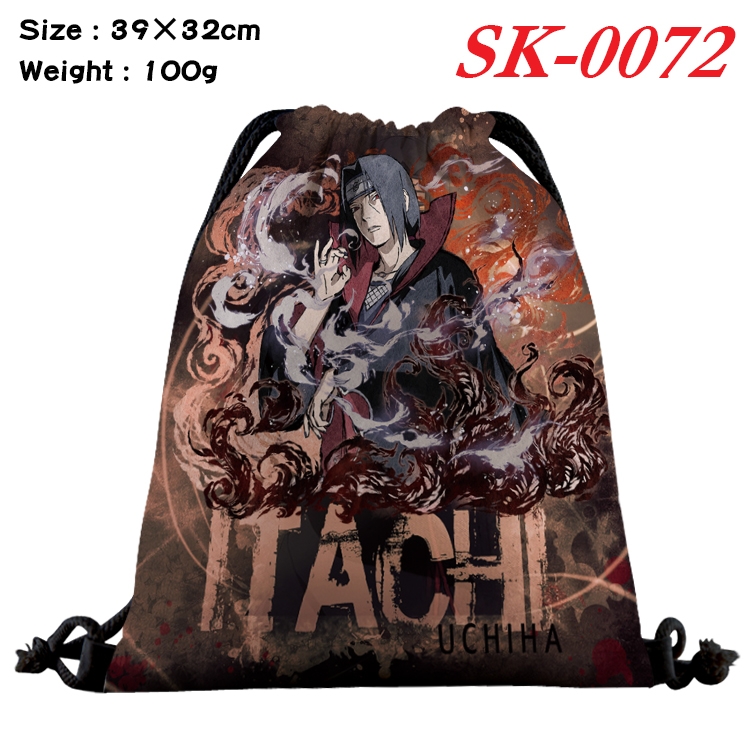 Naruto cartoon Waterproof Nylon Full Color Drawstring Pocket 39x32cm SK-0072