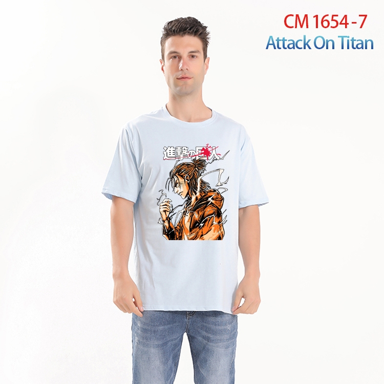 Shingeki no Kyojin Printed short-sleeved cotton T-shirt from S to 4XL  CM-1654-7