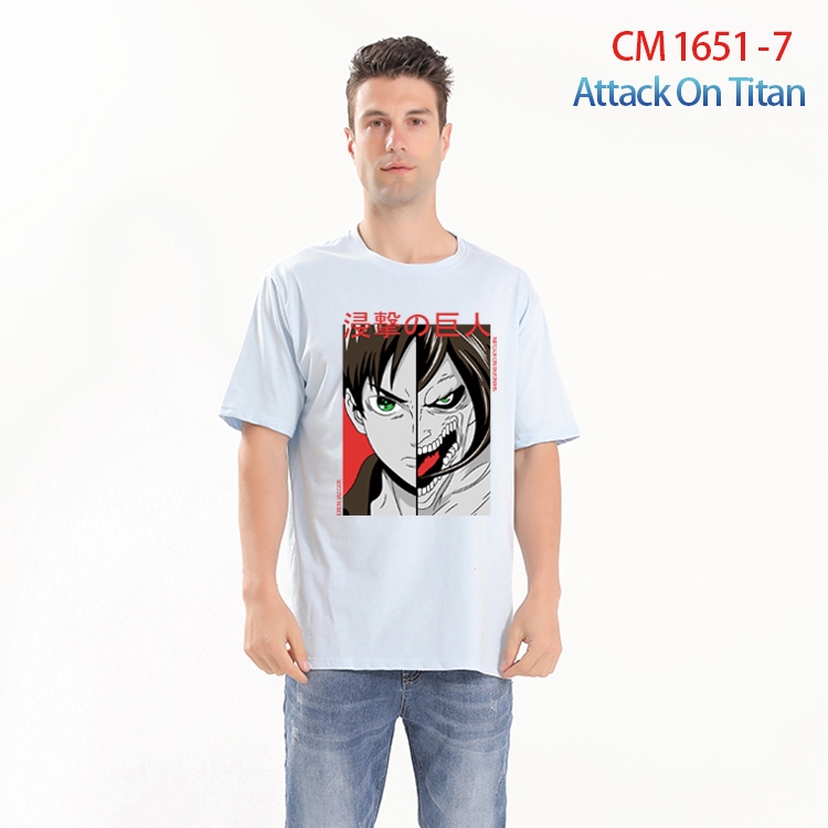 Shingeki no Kyojin Printed short-sleeved cotton T-shirt from S to 4XL  CM-1651-7