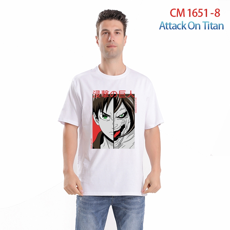 Shingeki no Kyojin Printed short-sleeved cotton T-shirt from S to 4XL  CM-1651-8