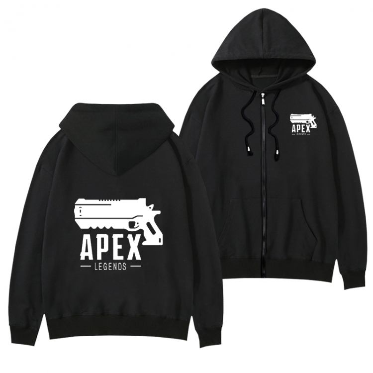 Apexlegends Black Hooded Thick Zip Jacket Sweatshirt from S to 3XL