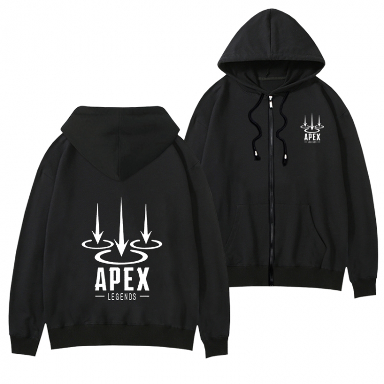 Apexlegends Black Hooded Thick Zip Jacket Sweatshirt from S to 3XL