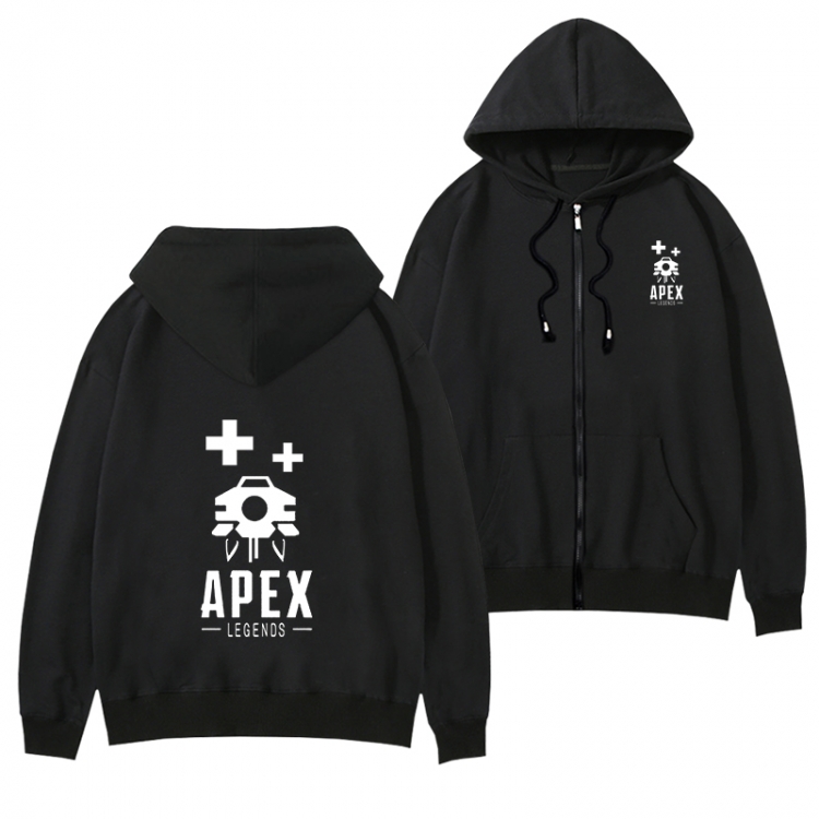 Apexlegends Black Hooded Thick Zip Jacket Sweatshirt from S to 3XL