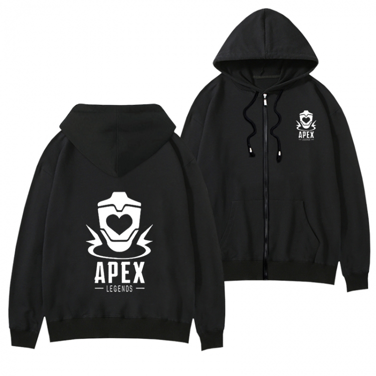 Apexlegends Black Hooded Thick Zip Jacket Sweatshirt from S to 3XL