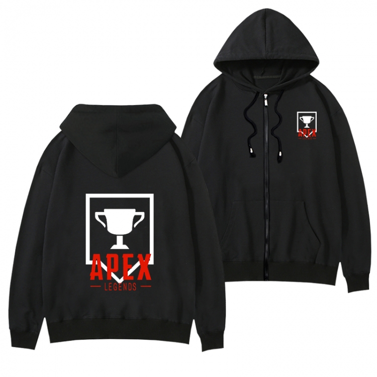 Apexlegends Black Hooded Thick Zip Jacket Sweatshirt from S to 3XL