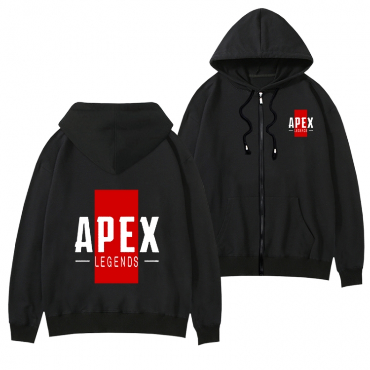 Apexlegends Black Hooded Thick Zip Jacket Sweatshirt from S to 3XL