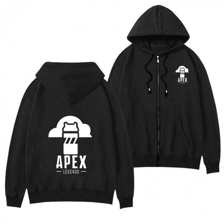 Apexlegends Black Hooded Thick Zip Jacket Sweatshirt from S to 3XL