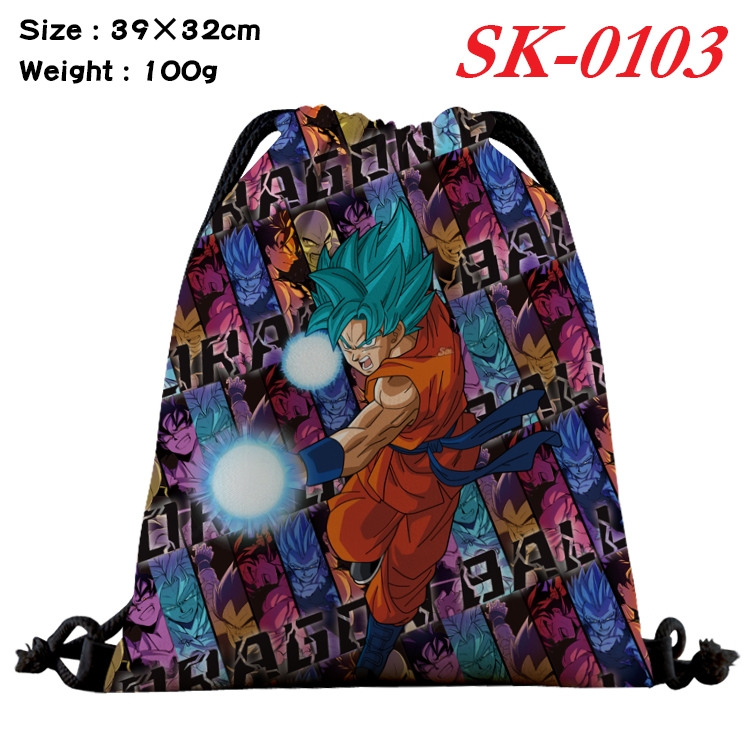 DRAGON BALL cartoon Waterproof Nylon Full Color Drawstring Pocket 39x32cm SK-0103