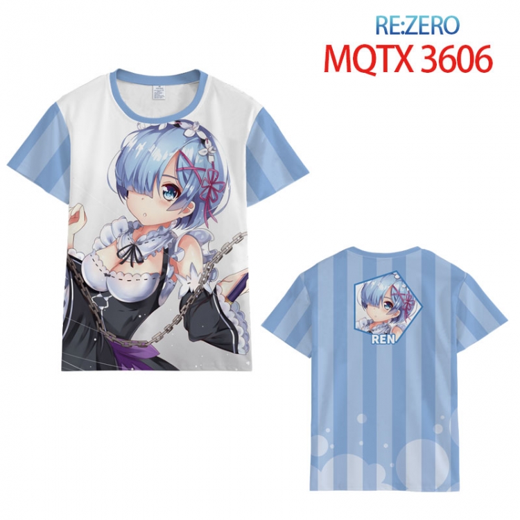 One Piece full color printed short-sleeved T-shirt from 2XS to 5XL  MQTX-3606