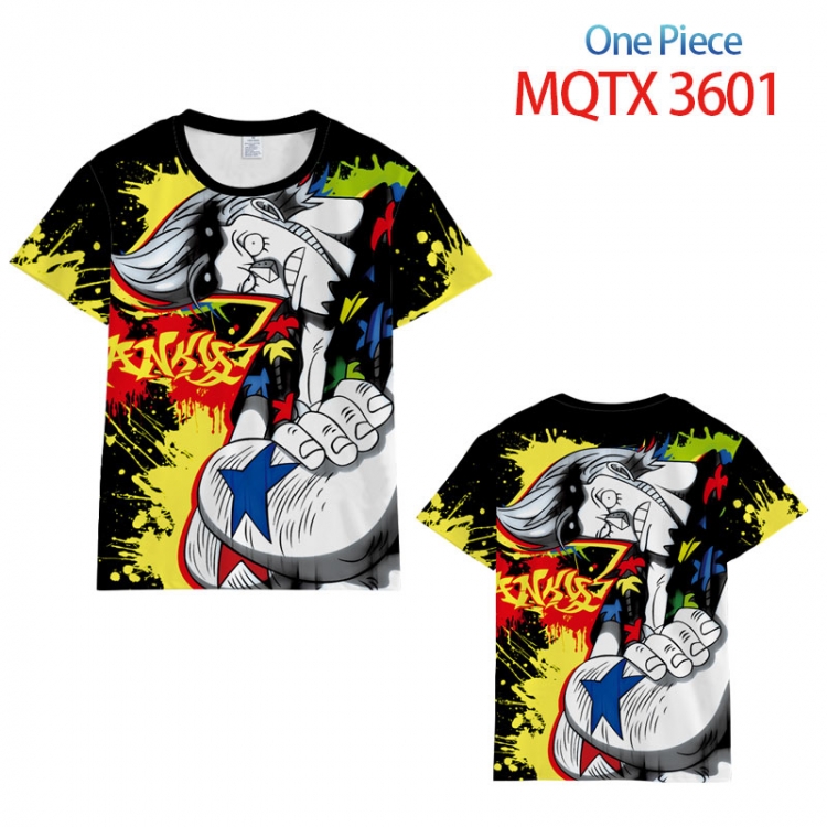 One Piece full color printed short-sleeved T-shirt from 2XS to 5XL MQTX-3601