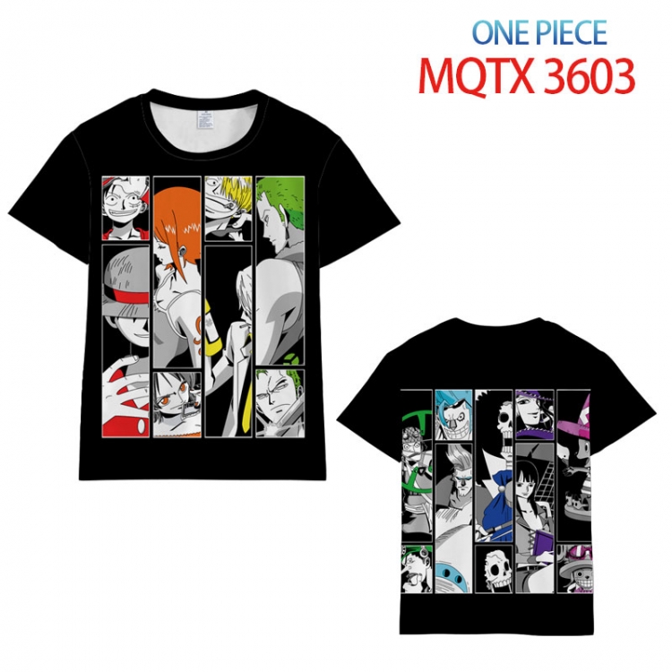 One Piece full color printed short-sleeved T-shirt from 2XS to 5XL  MQTX-3603