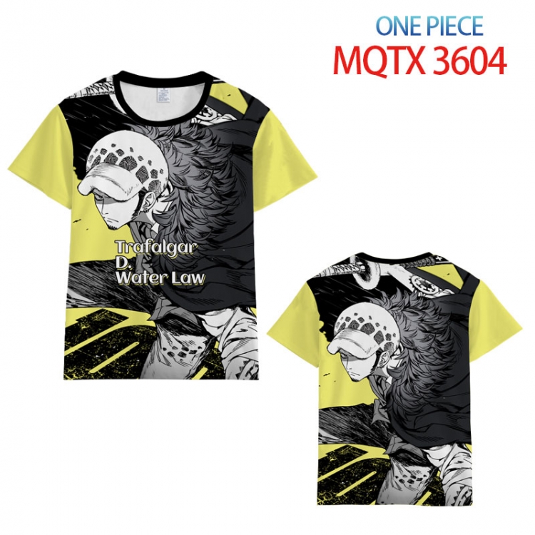 One Piece full color printed short-sleeved T-shirt from 2XS to 5XL  MQTX-3604