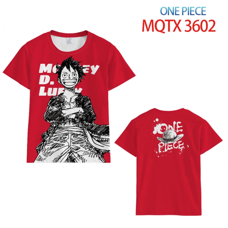 One Piece full color printed short-sleeved T-shirt from 2XS to 5XL MQTX-3602