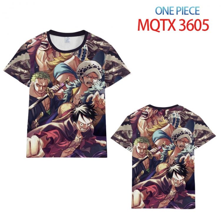 One Piece full color printed short-sleeved T-shirt from 2XS to 5XL MQTX-3605