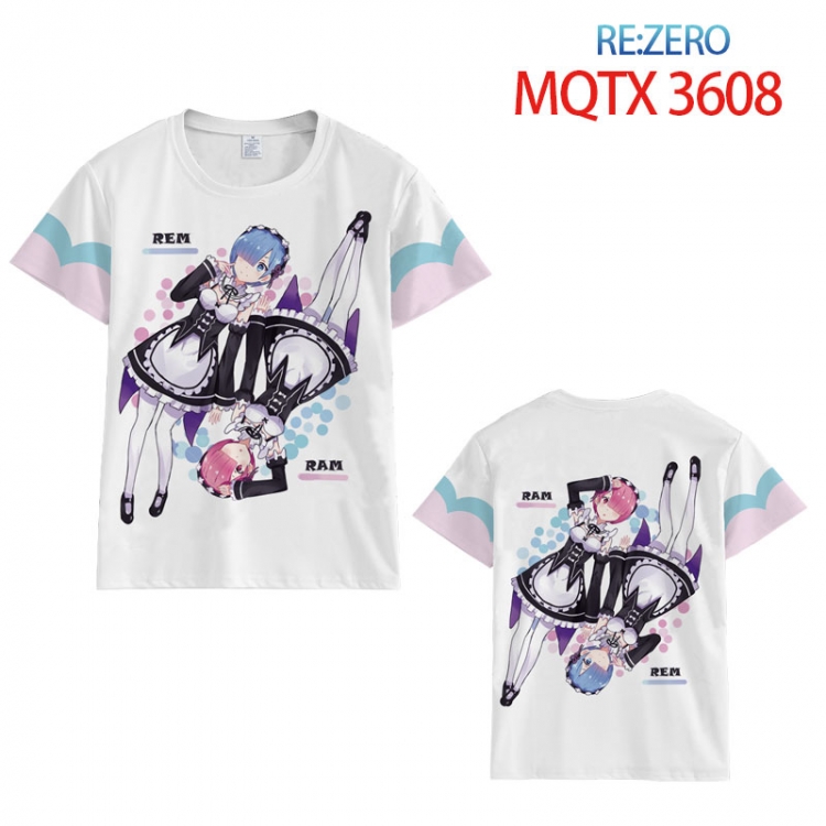 Re:Zero kara Hajimeru Isekai Seikatsu full color printed short-sleeved T-shirt from 2XS to 5XL  MQTX-3608