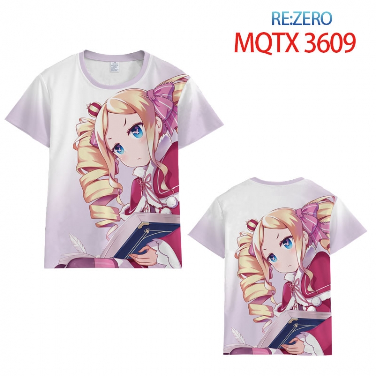 Re:Zero kara Hajimeru Isekai Seikatsu full color printed short-sleeved T-shirt from 2XS to 5XL  MQTX-3609
