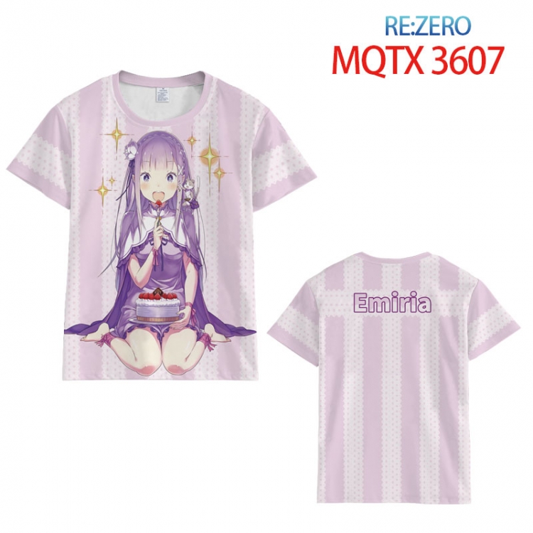 Re:Zero kara Hajimeru Isekai Seikatsu full color printed short-sleeved T-shirt from 2XS to 5XL  MQTX-3607