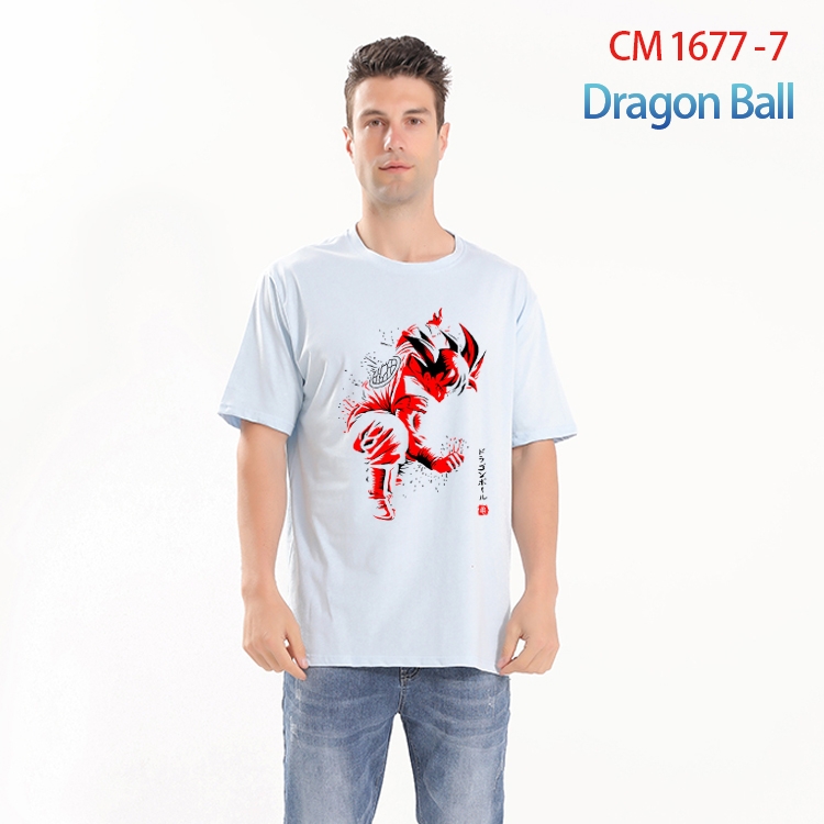 DRAGON BALL Printed short-sleeved cotton T-shirt from S to 4XL CM-1677-7