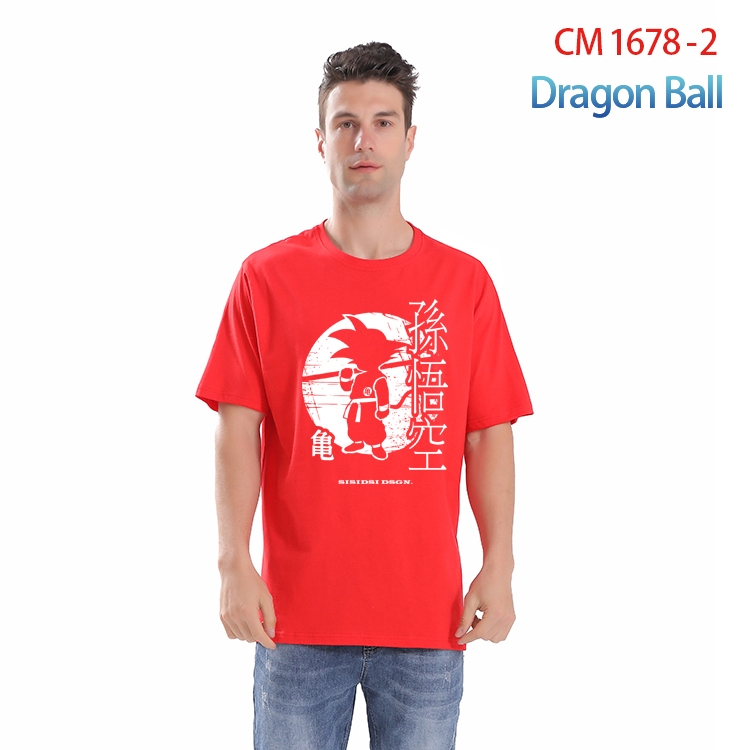 DRAGON BALL Printed short-sleeved cotton T-shirt from S to 4XL CM-1678-2