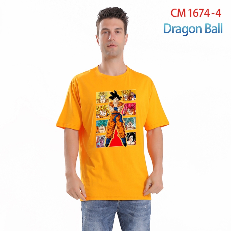 DRAGON BALL Printed short-sleeved cotton T-shirt from S to 4XL CM-1674-4