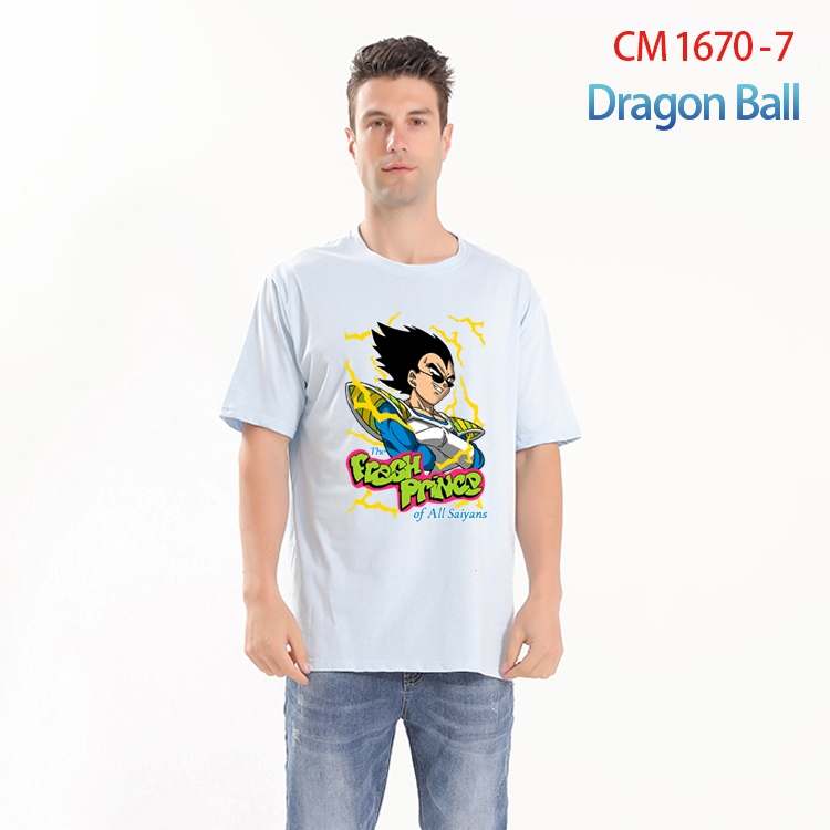 DRAGON BALL Printed short-sleeved cotton T-shirt from S to 4XL CM-1670-7