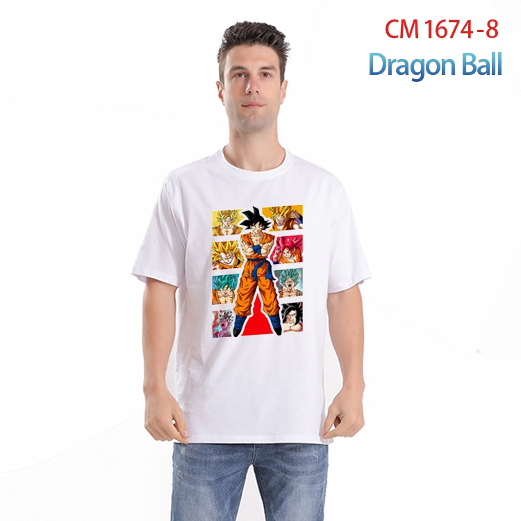 DRAGON BALL Printed short-sleeved cotton T-shirt from S to 4XL CM-1674-8